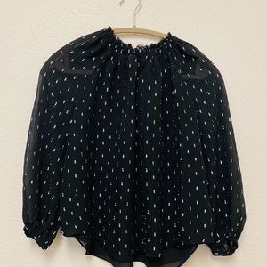 Laced Long Sleeve Blouse